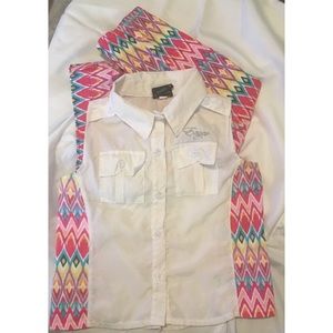 Enyce Girls’ 2 pc. Aztec Designed Pants Set